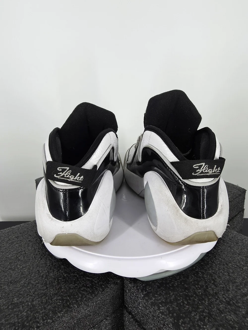 Nike Air Zoom Flight 95 Black Patent White DV0820-100 Mens Size 9 READ DESC